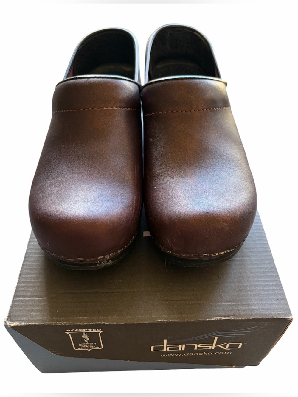 Dansko Professional Metallic Bronze Leather Slip-On Clogs Women’s 37 (6.5/7 US) - Picture 13 of 14